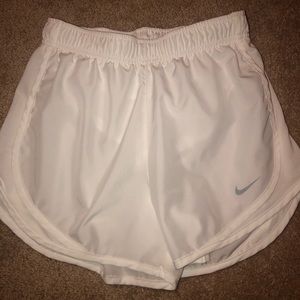 White Nike Running Shorts
